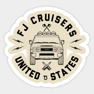 Fj Cruisers United States Sticker